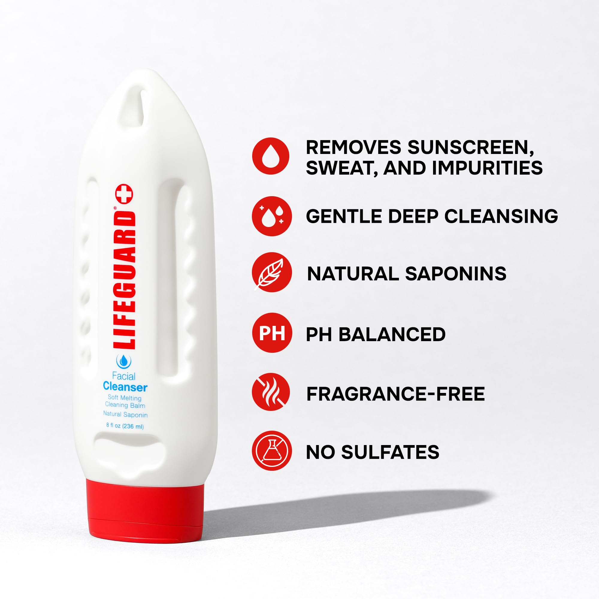 LIFEGUARD Daily Facial Cleanser - Sunscreen & Makeup Remover for Deep Cleansing, Pore Care, Easy Clean, Gently Moisturizes, All Skin Types - 8 fl. oz. - Image 2