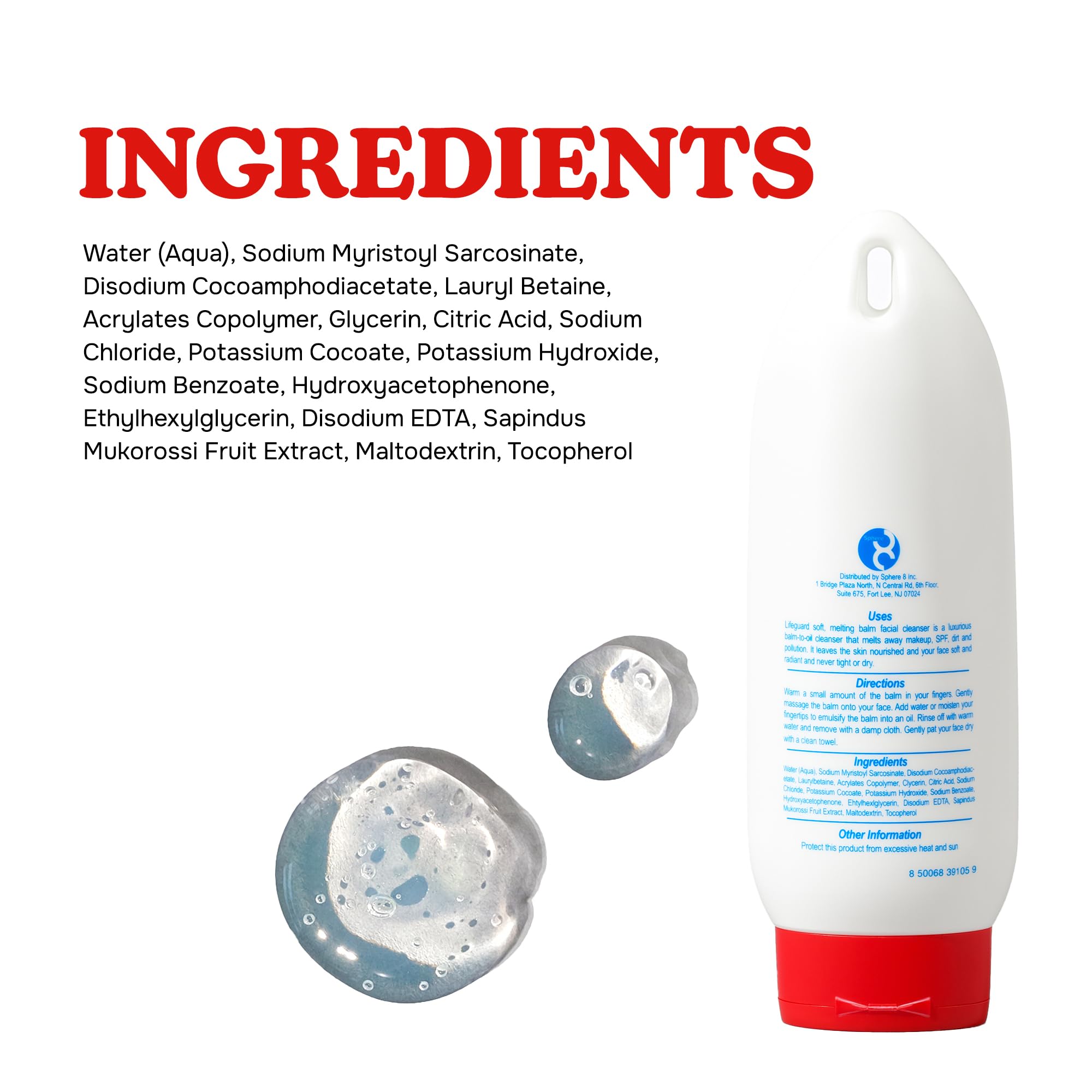 LIFEGUARD Daily Facial Cleanser - Sunscreen & Makeup Remover for Deep Cleansing, Pore Care, Easy Clean, Gently Moisturizes, All Skin Types - 8 fl. oz. - Image 9