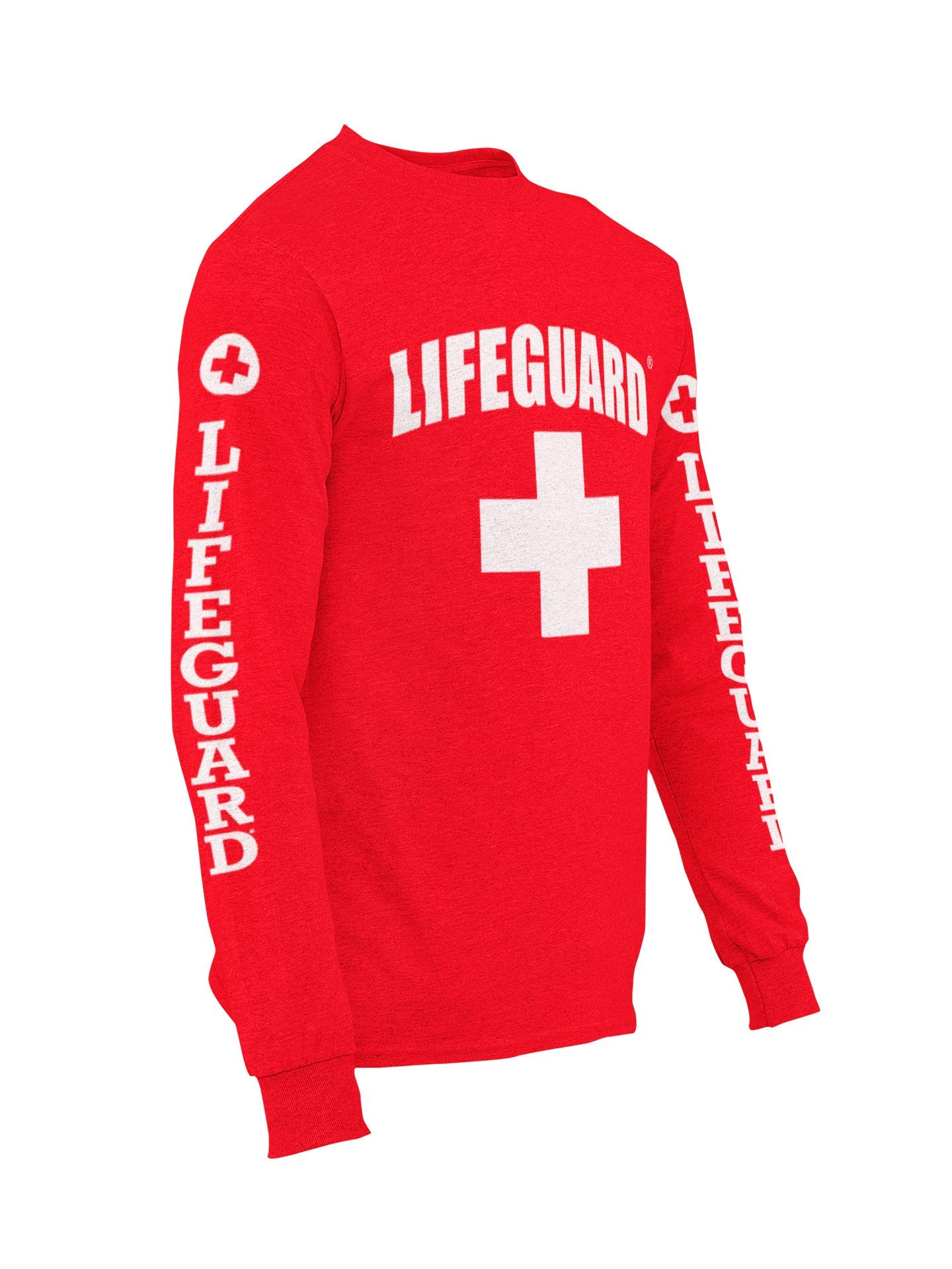 LIFEGUARD Long-Sleeve Printed Tee Shirt, Red T-Shirt for Men, Guys, Teen & Boys - Image 3