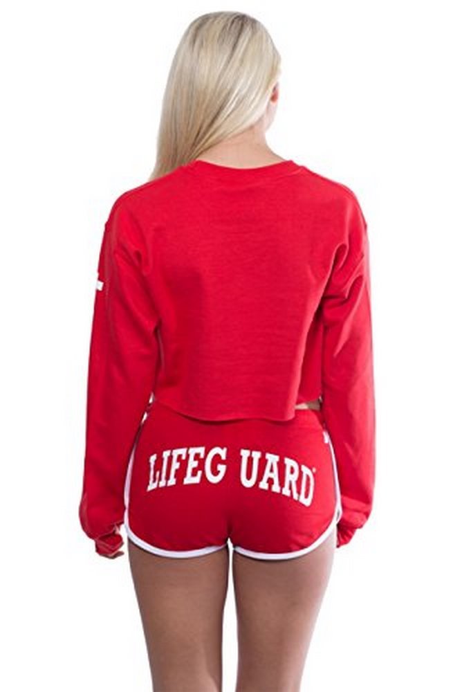LIFEGUARD Official Cropped Crewneck Pullover Long Sleeve Sweatshirt For Women. - Image 2