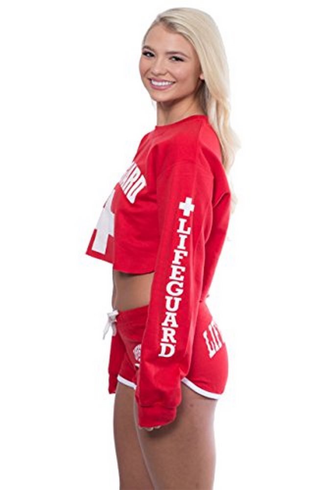 LIFEGUARD Official Cropped Crewneck Pullover Long Sleeve Sweatshirt For Women. - Image 4