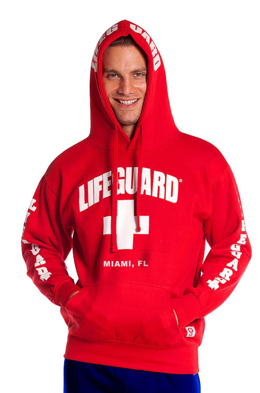 LIFEGUARD Official Guys Miami Hoodie Red Small