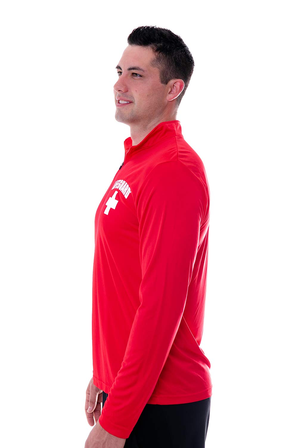 LIFEGUARD Officially Licensed Mens 1/4 Quarter Zip Active Performance Long Sleeve Shirt - Image 4