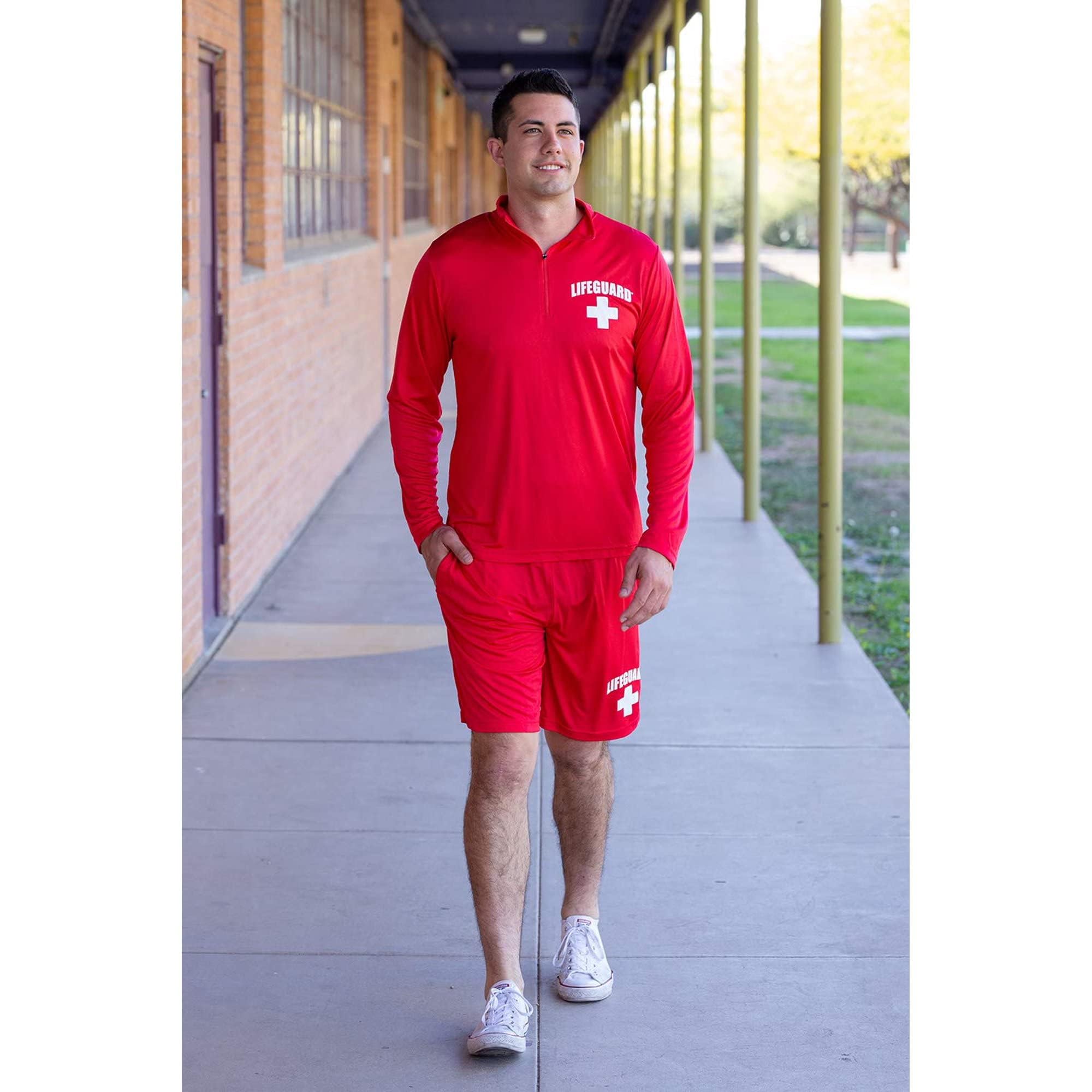 LIFEGUARD Officially Licensed Mens Active Running Performance Shorts Moisture Wicking - Image 5