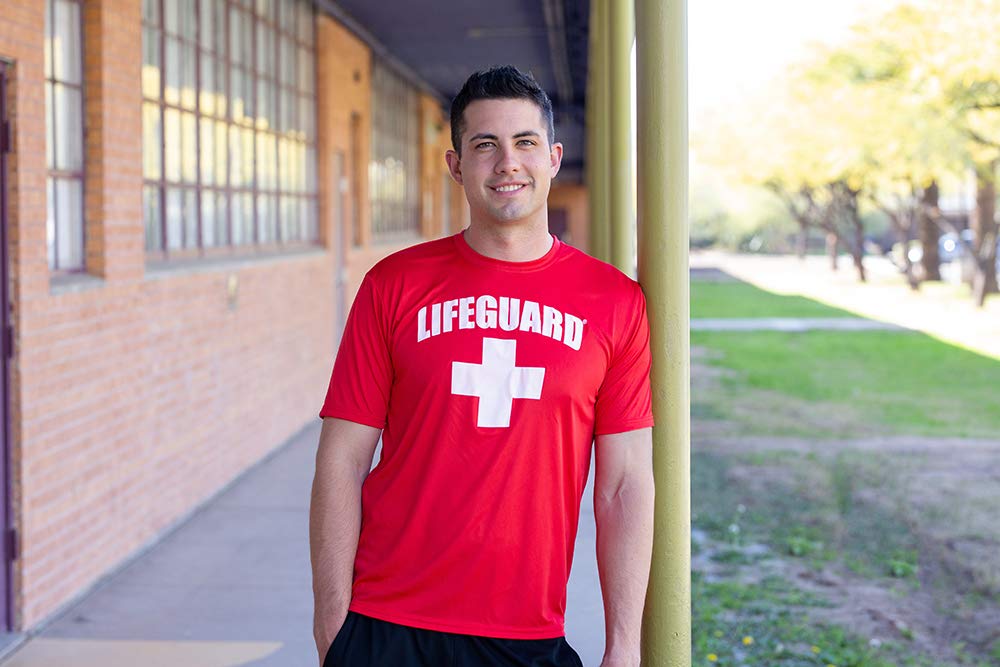 LIFEGUARD Officially Licensed Mens Performance Active Moisture Wicking Cooling Tee Shirt - Image 4