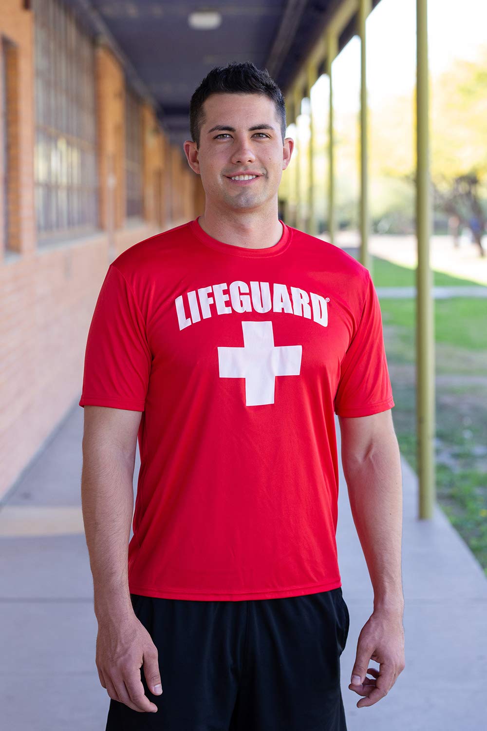 LIFEGUARD Officially Licensed Mens Performance Active Moisture Wicking Cooling Tee Shirt - Image 5