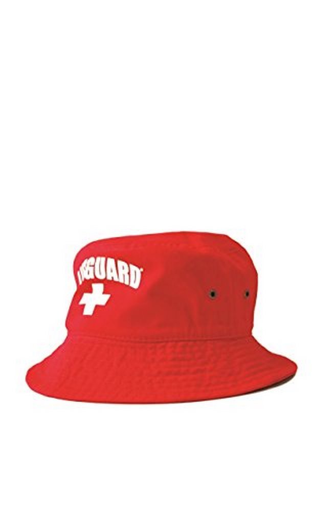 LIFEGUARD Officially Licensed Red Bucket Hat for Men & Women, Unisex Soft Cotton for Sun Beach Pool - Image 2