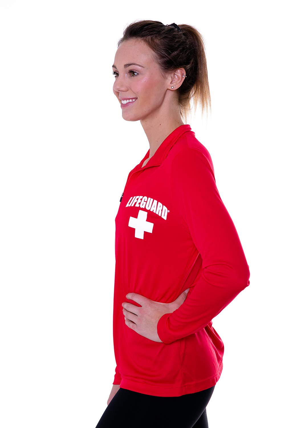 LIFEGUARD Officially Licensed Womens 1/4 Quarter Zip Active Performance Long Sleeve Shirt… - Image 3