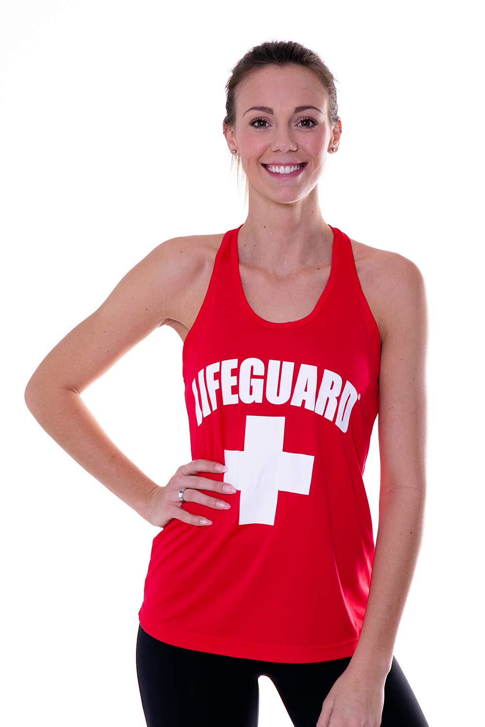 LIFEGUARD Officially Licensed Workout Active Racerback Tank Moisture Wicking Ladies, Women. Ideal for Yoga, Gym, Fitness.