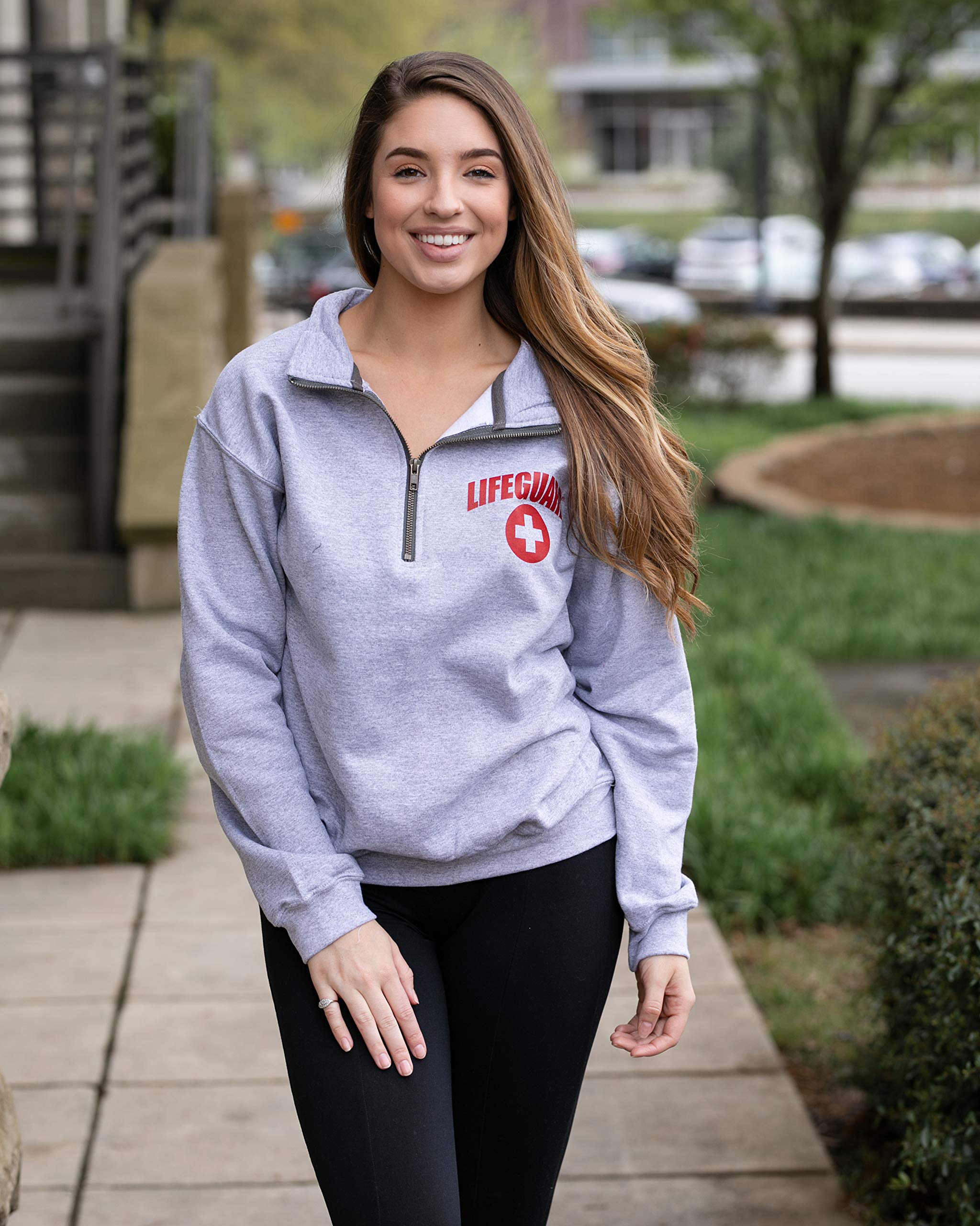LIFEGUARD Quarter Zip Pullover - Zipper Fleece Sweatshirt Apparel Ideal for Men, Teens, Girls. - Image 4