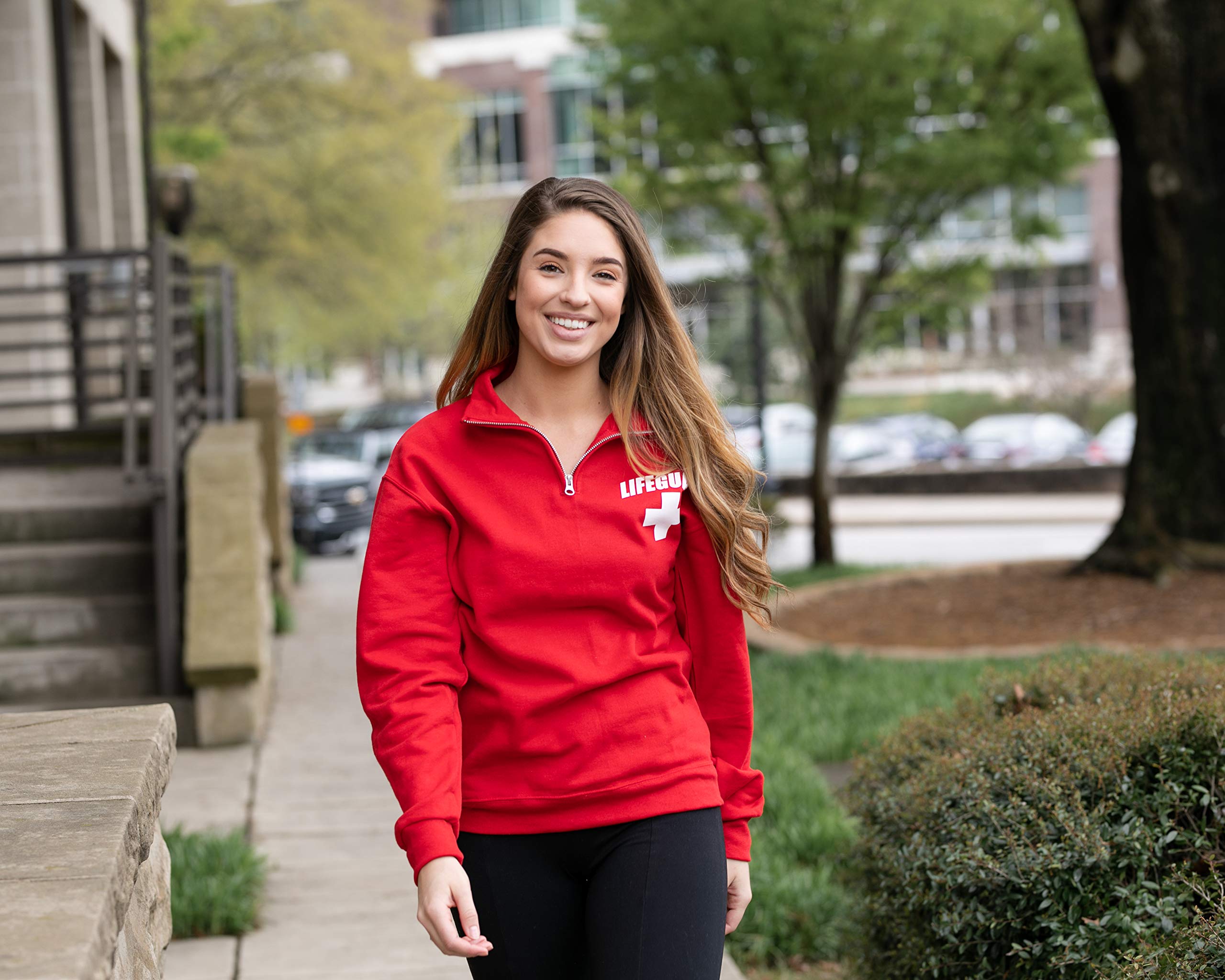 LIFEGUARD Quarter Zip Pullover - Zipper Fleece Sweatshirt Apparel Ideal for Men, Teens, Girls. - Image 5