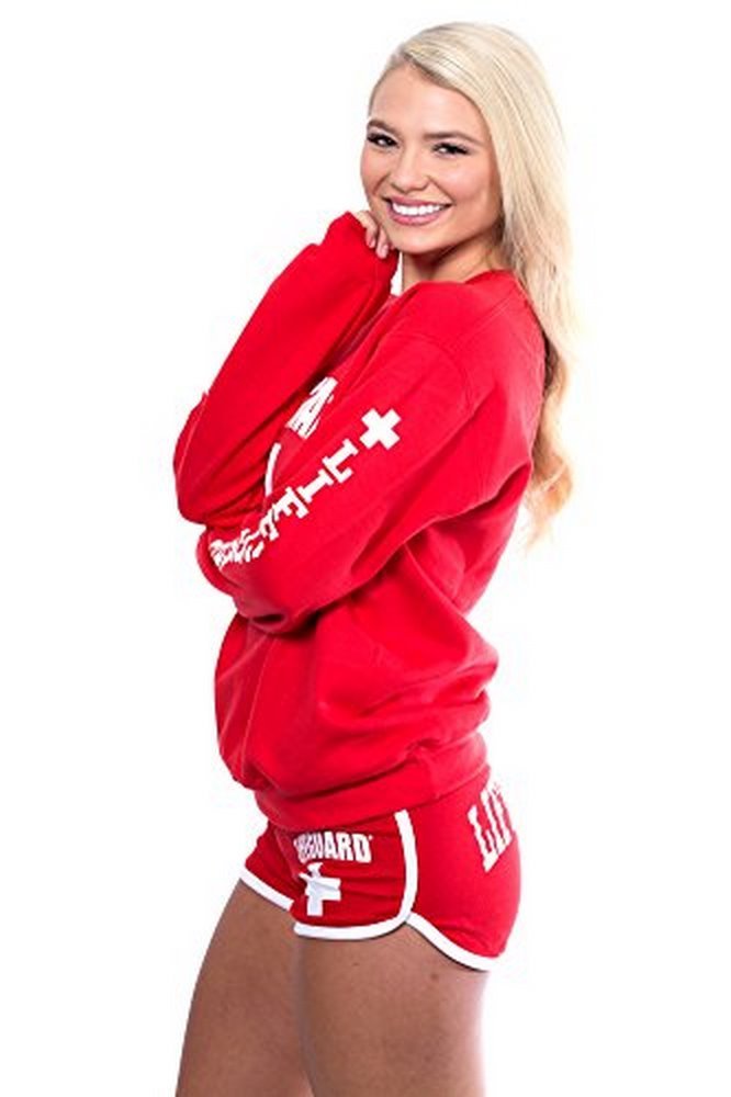 LIFEGUARD Red Crew Neck Sweatshirt for Women, Teen & Girls, Ladies. - Image 2