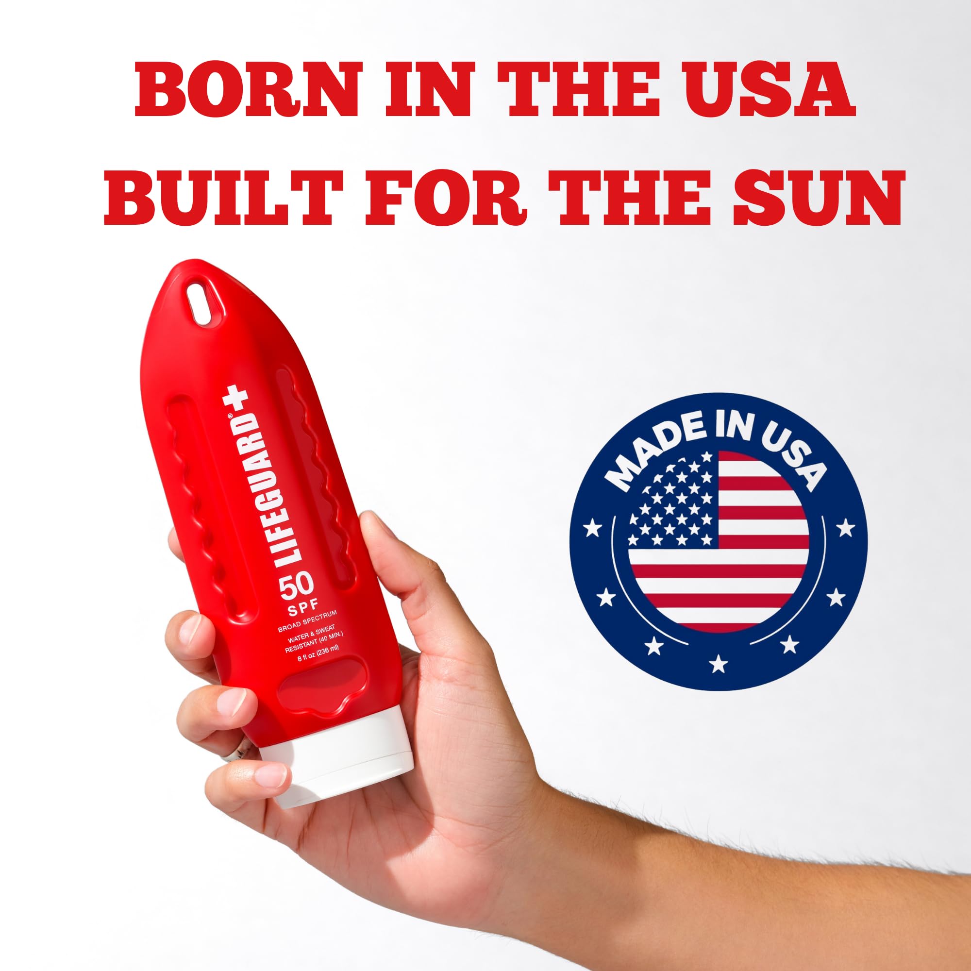 Lifeguard SPF 50 Sunscreen Lotion - Daily Broad Spectrum Face and Body Sunscreen, No White Cast, Hydrating Finish, For All Skin Types, Water Resistant, Reef Safe - 8 fl. oz. - Image 4