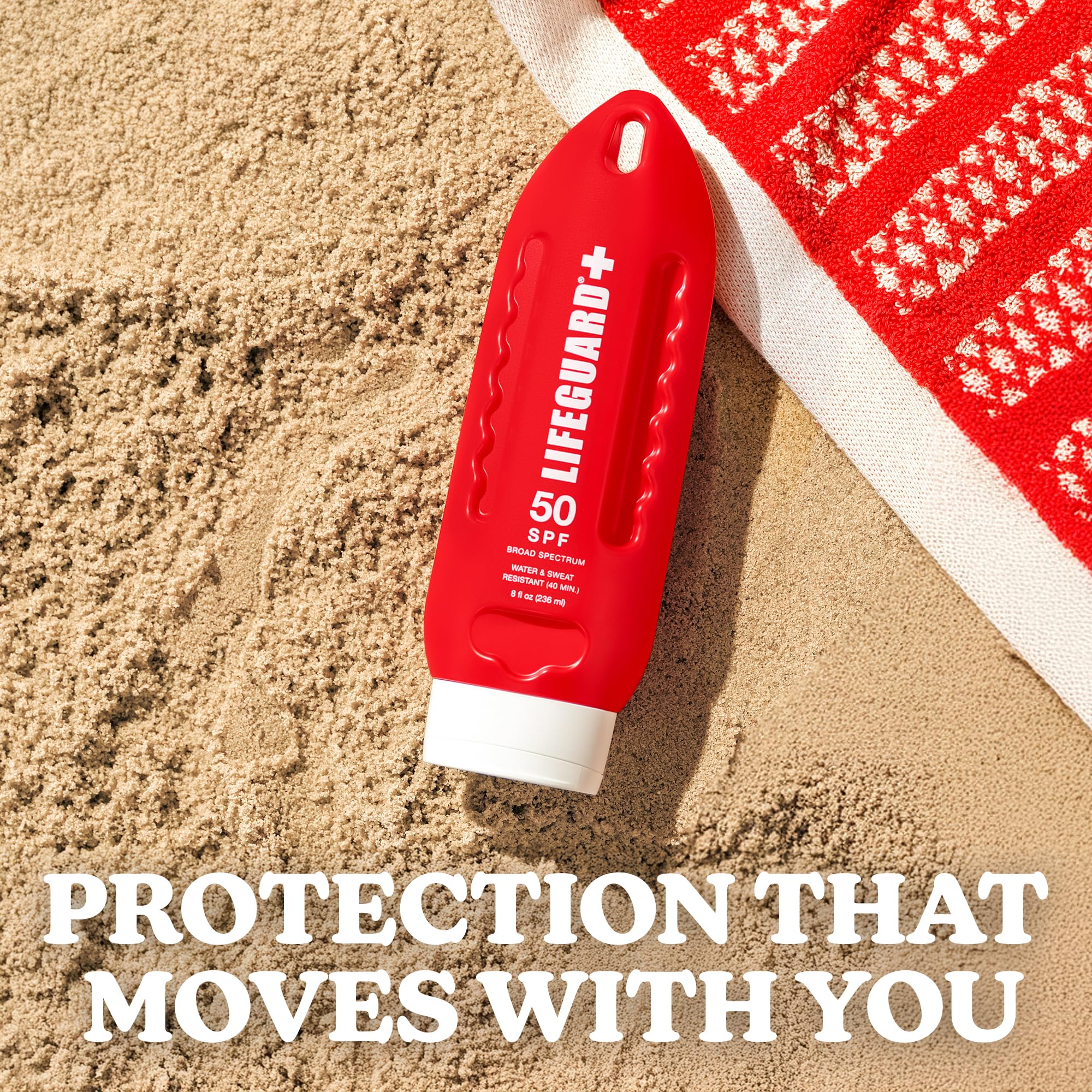 Lifeguard SPF 50 Sunscreen Lotion - Daily Broad Spectrum Face and Body Sunscreen, No White Cast, Hydrating Finish, For All Skin Types, Water Resistant, Reef Safe - 8 fl. oz. - Image 6