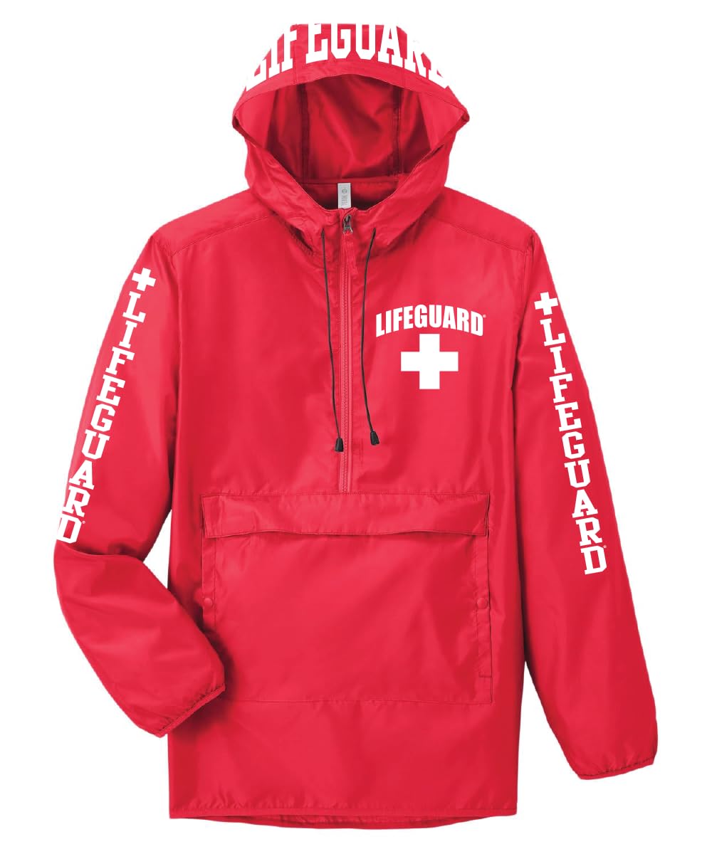 LIFEGUARD Windbreaker Quarter Zip Jacket - Water and Wind Resistant 100% Nylon Ideal for Men, Teens, Girls. - Image 4